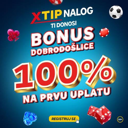 Prvi depozit nosi 100% bonusa