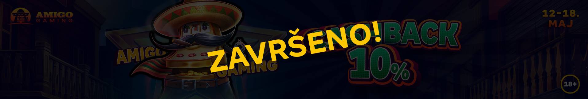 Slot promocija „Amigo Gaming Cashback
