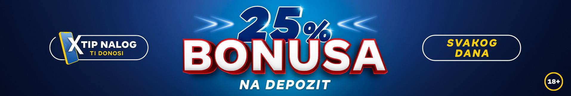 Bonus na depozit 25%