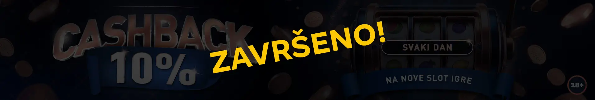 Cashback 10% na svim novim igrama