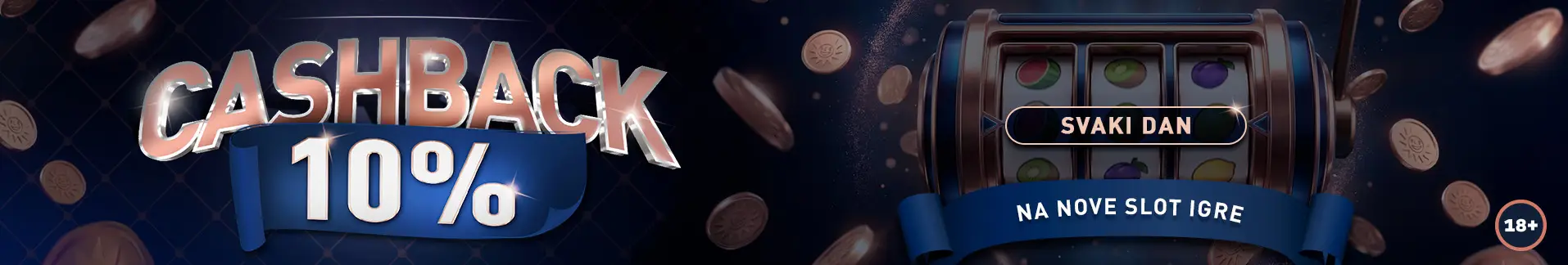 Cashback 10% na svim novim igrama