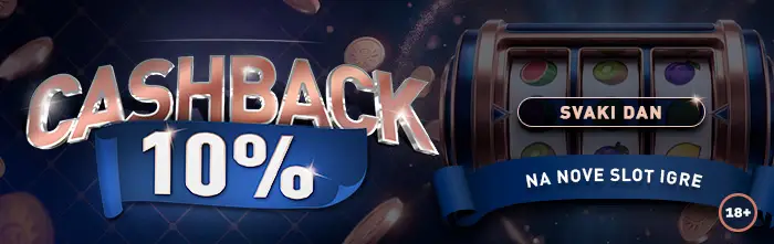 Slot Cashback 10% na svim novim igrama