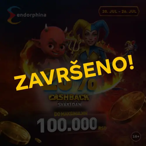 Cashback 20% - Endorphina