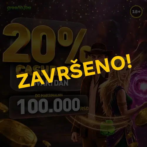 20% cashback-a greentube