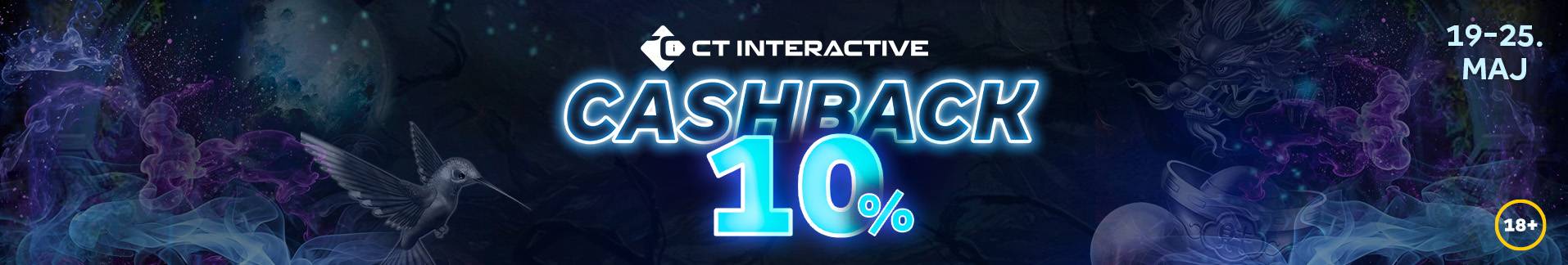 Slot promocija „CT Interactive Cashback 10%“