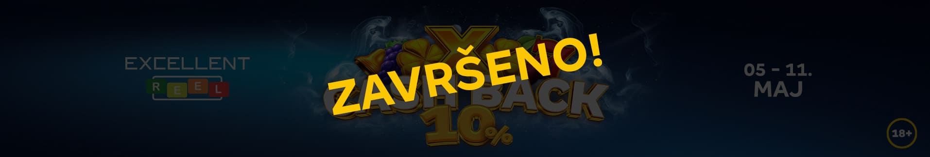 Slot promocija „CashBack Excellent reel 10%r“