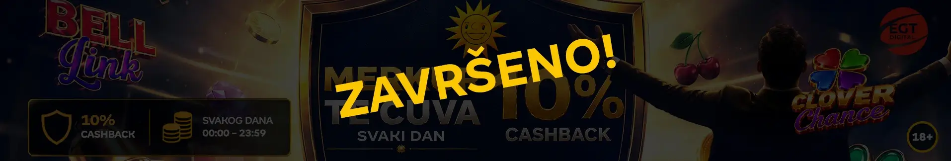 10% CASHBACK na EGT Digital igrama