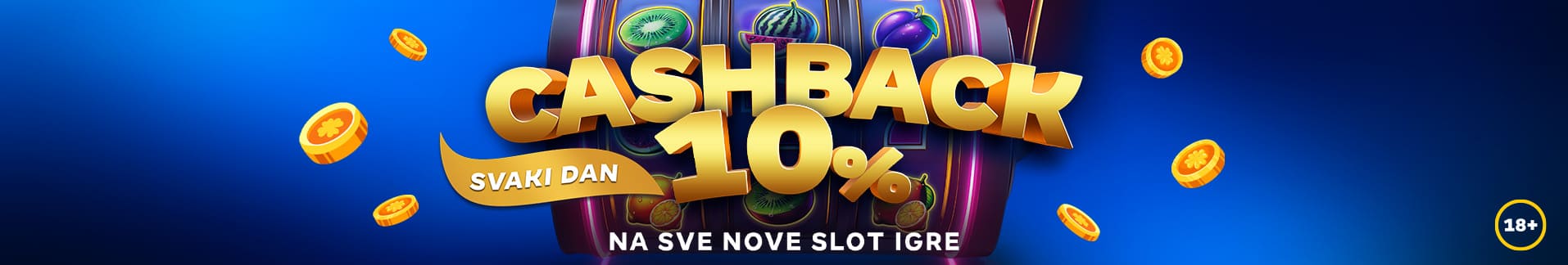 Cashback 10% na svim novim igrama